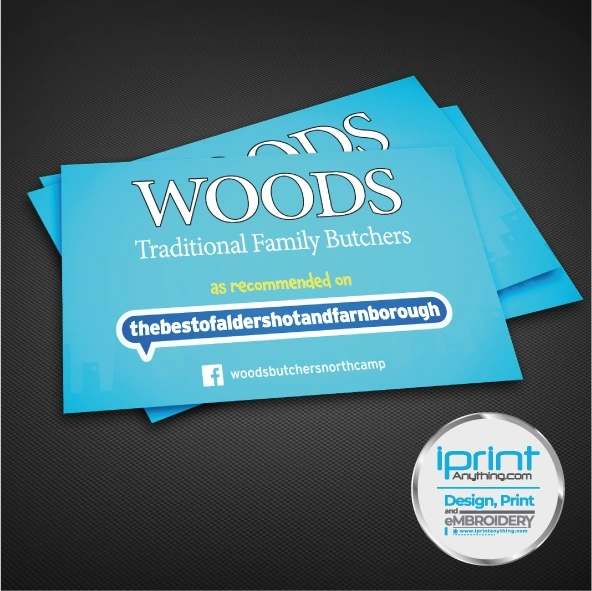 Business Card Woods Butchers